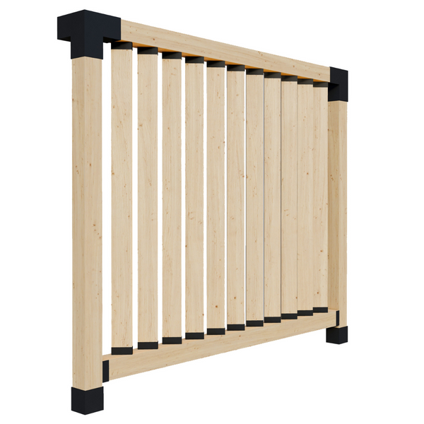 Vertical <strong>2x6</strong> Slats Privacy Wall Kit