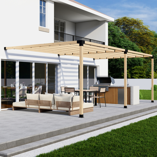 309 - Attached 18x12 pergola with medium-spaced inline 2x4 roof rafters - cover picture