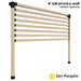 030 - A 4-foot tall pergola privacy wall (shade wall) comprised of medium-spaced 2x4 slats