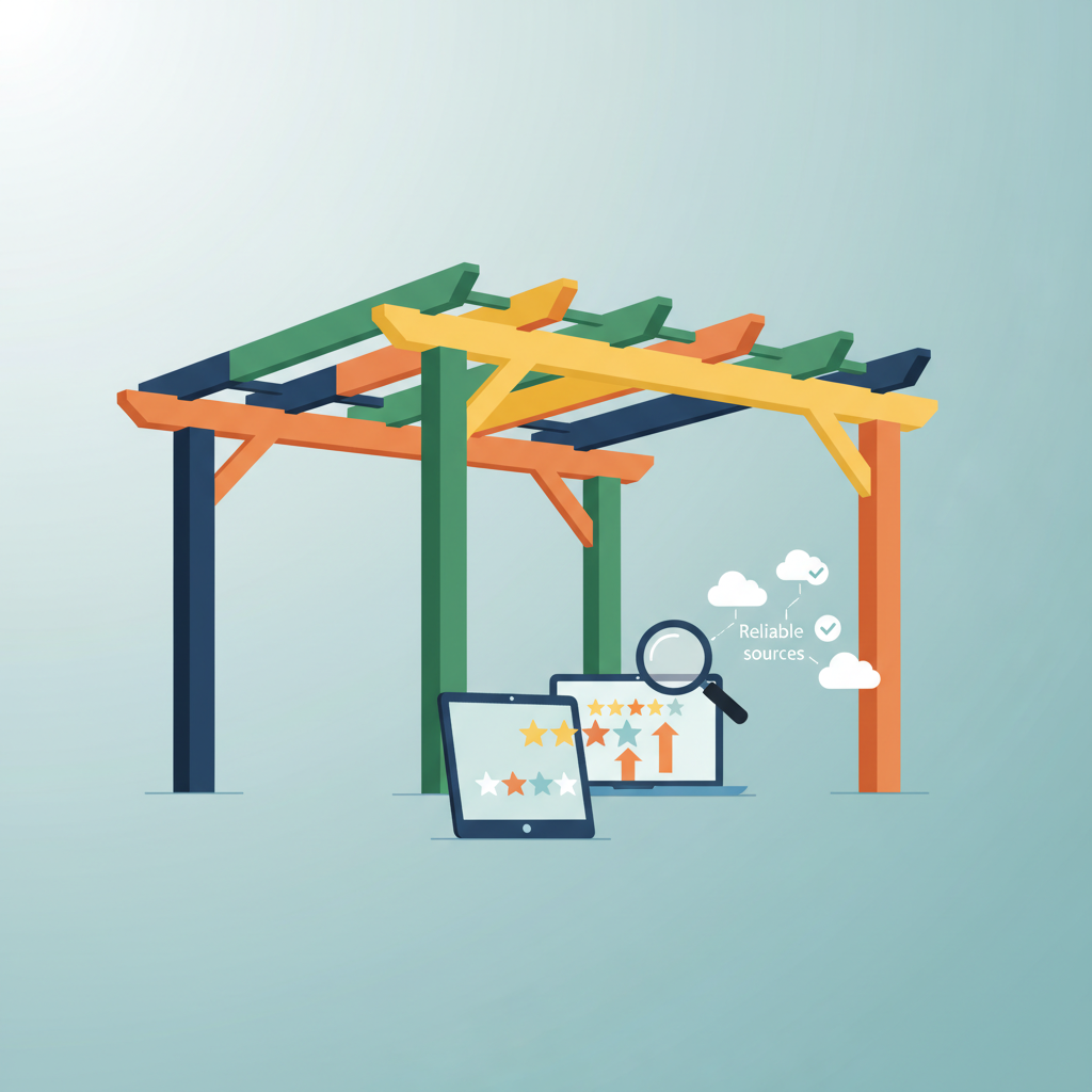 Illustration for Your Guide to Finding Reliable Reviews for DIY Pergola Kits Online