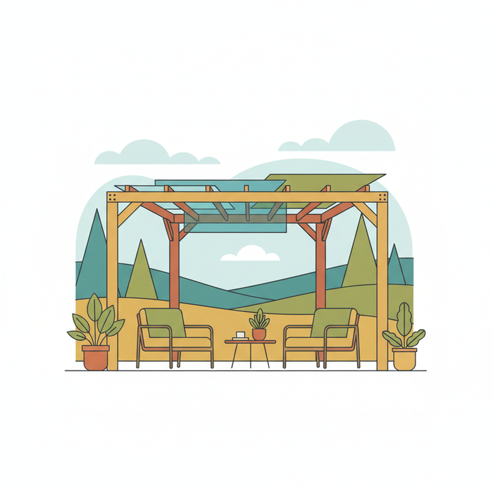 Illustration for Essential Steps for Planning Your Outdoor Pergola Project with DIY Kits