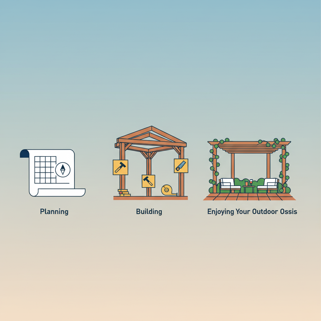 Illustration for Essential Resources for DIY Pergola Projects: Planning, Building, and Enjoying Your Outdoor Oasis