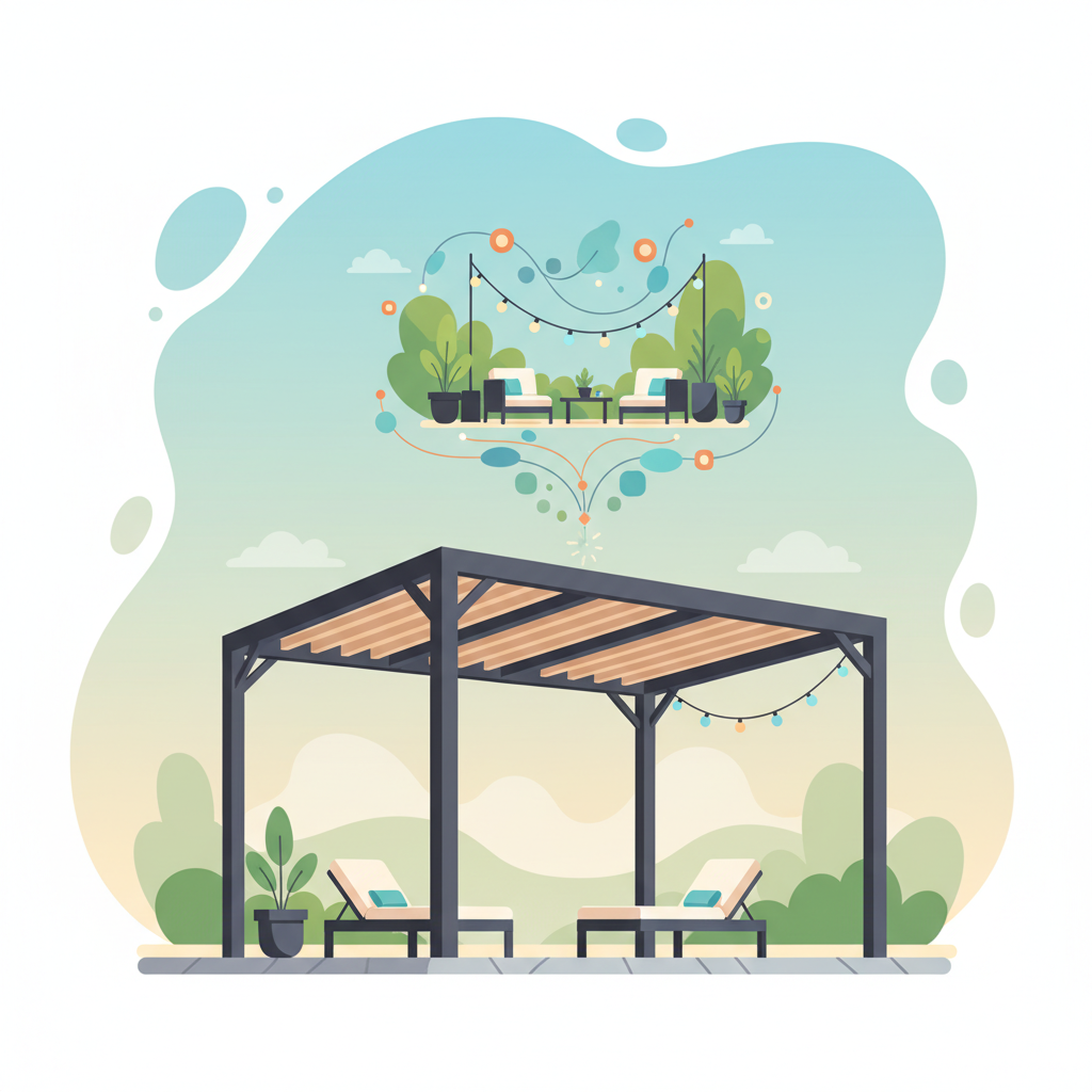 Illustration for Discover Customizable DIY Pergola Kits: Design Your Perfect Outdoor Living Space