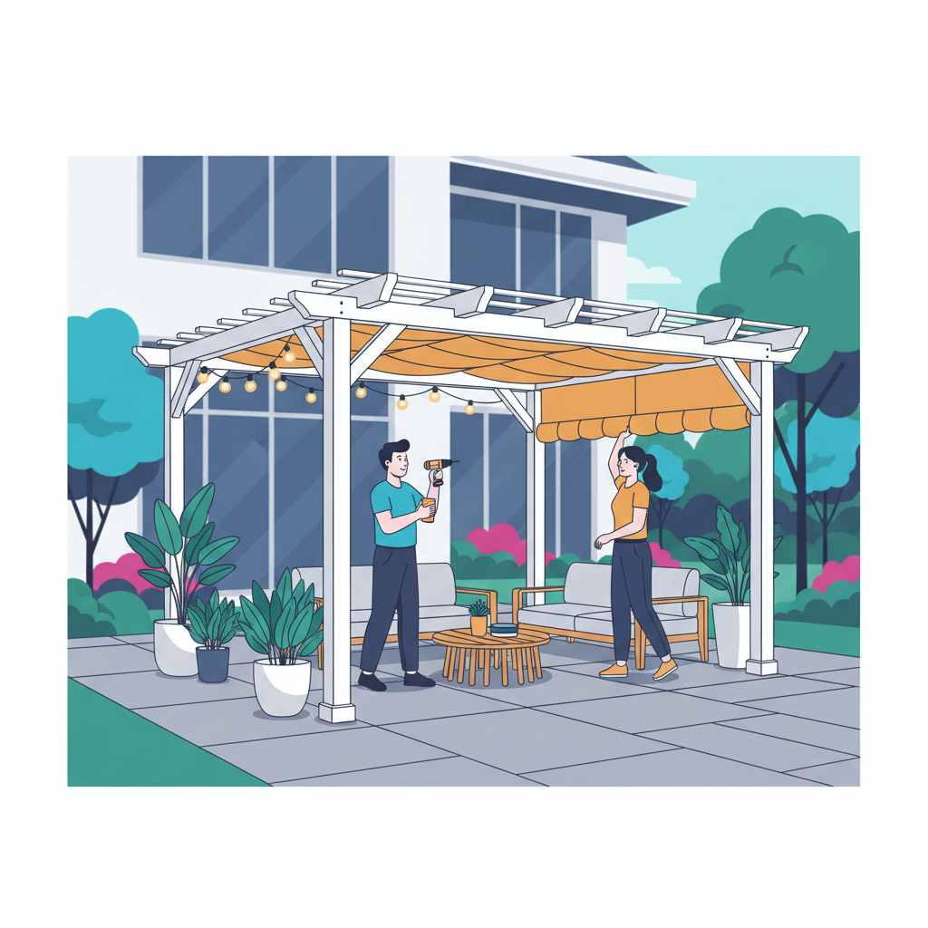 Illustration for Elevate Your Backyard: A DIY Guide to Installing the Perfect Pergola Kit