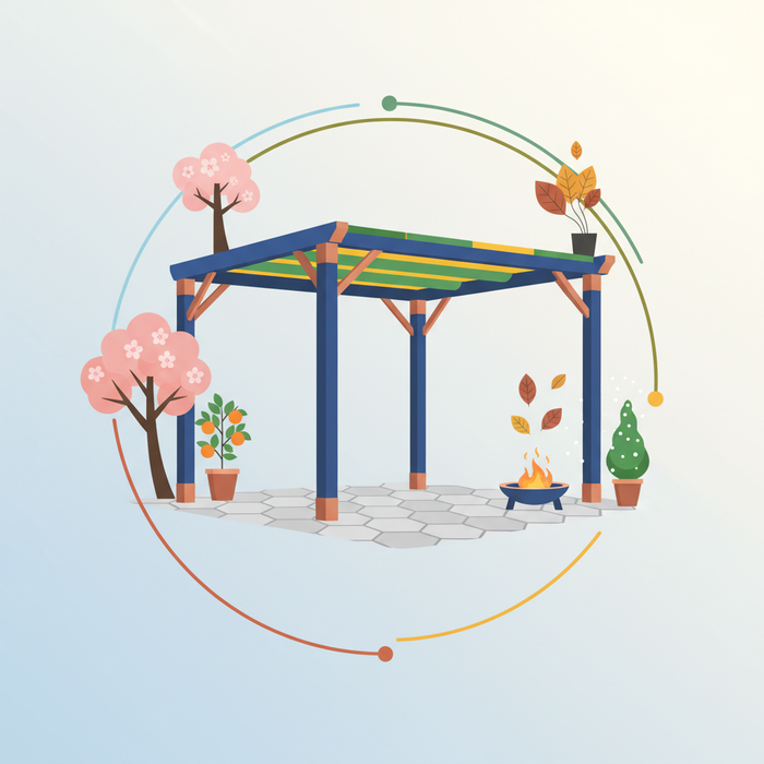 Illustration for Unlock Year-Round Enjoyment: A Comprehensive Cost Analysis of DIY Pergola Kits