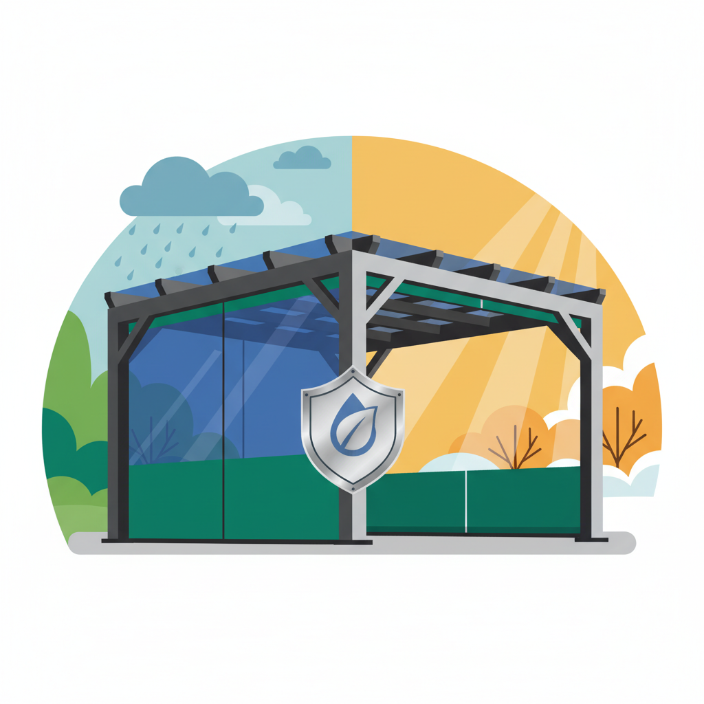 Illustration for Protect Your Investment: Essential Weatherproofing Tips for Year-Round Pergola Enjoyment