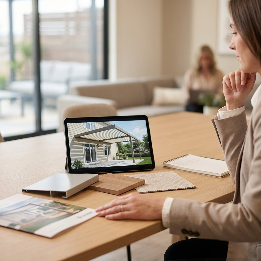 Illustration for Best Wall-Mounted Deck Pergola Kits to Create a Seamless Indoor-Outdoor Transition for DIYers