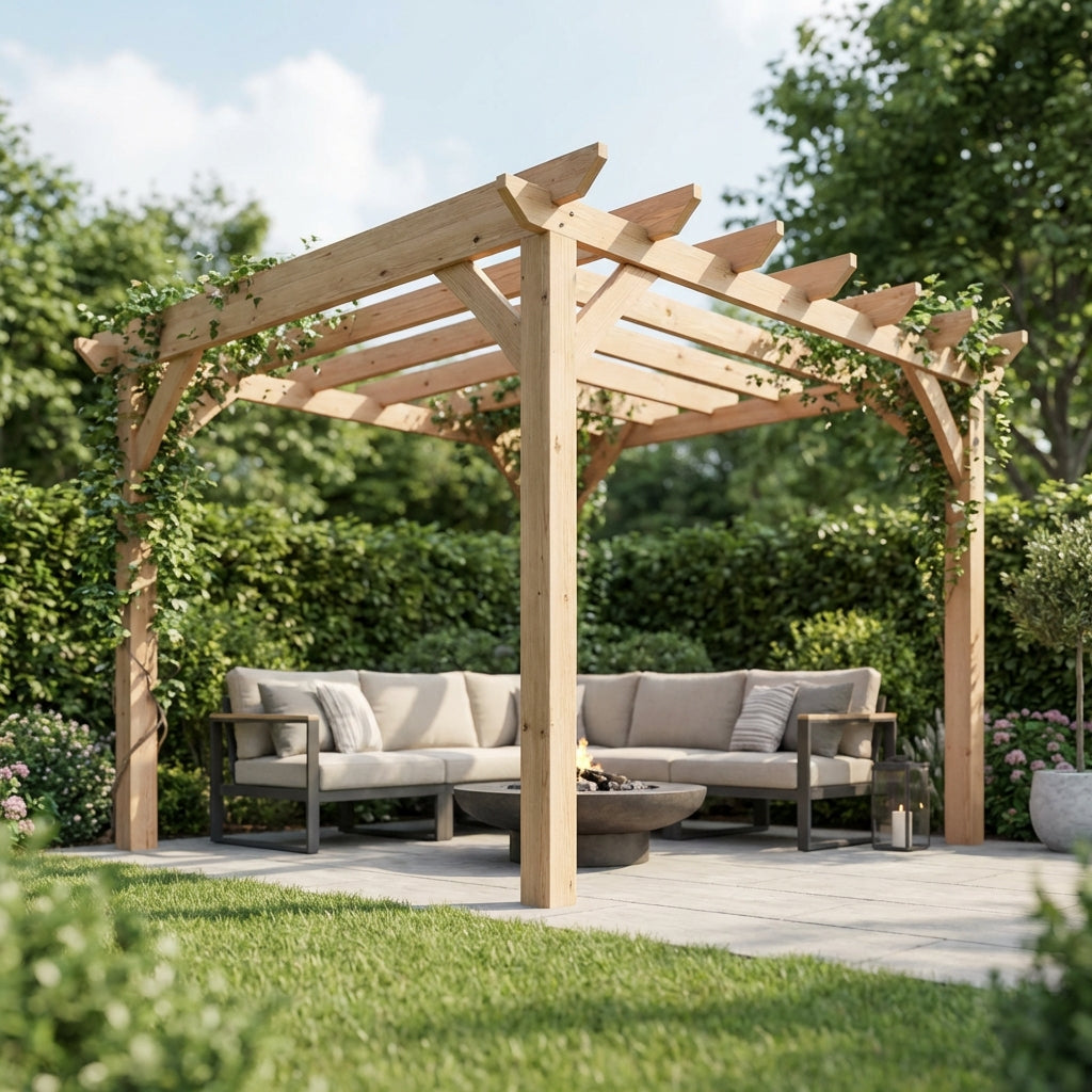 Illustration for How to Build a Corner Pergola: Complete DIY Guide with Step-by-Step Instructions