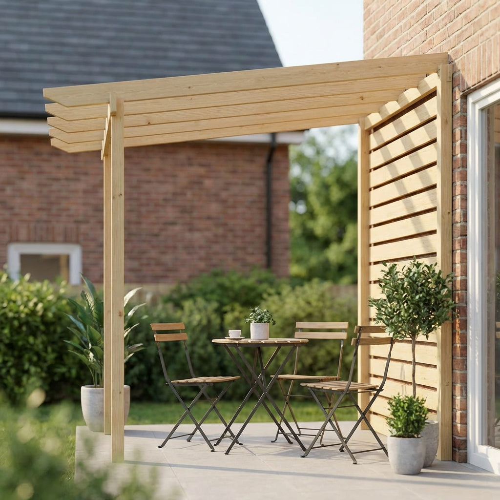 Illustration for 7 Best Custom Wall-Mounted Pergola Kits for Small Patios