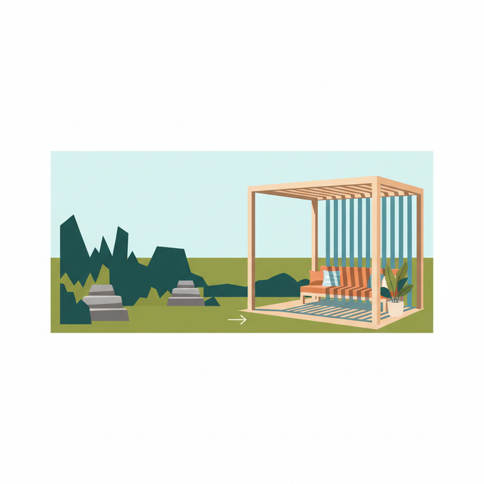 Illustration for Transform Awkward Garden Corners: DIY Pergola Kits for Perfect Shaded Retreats
