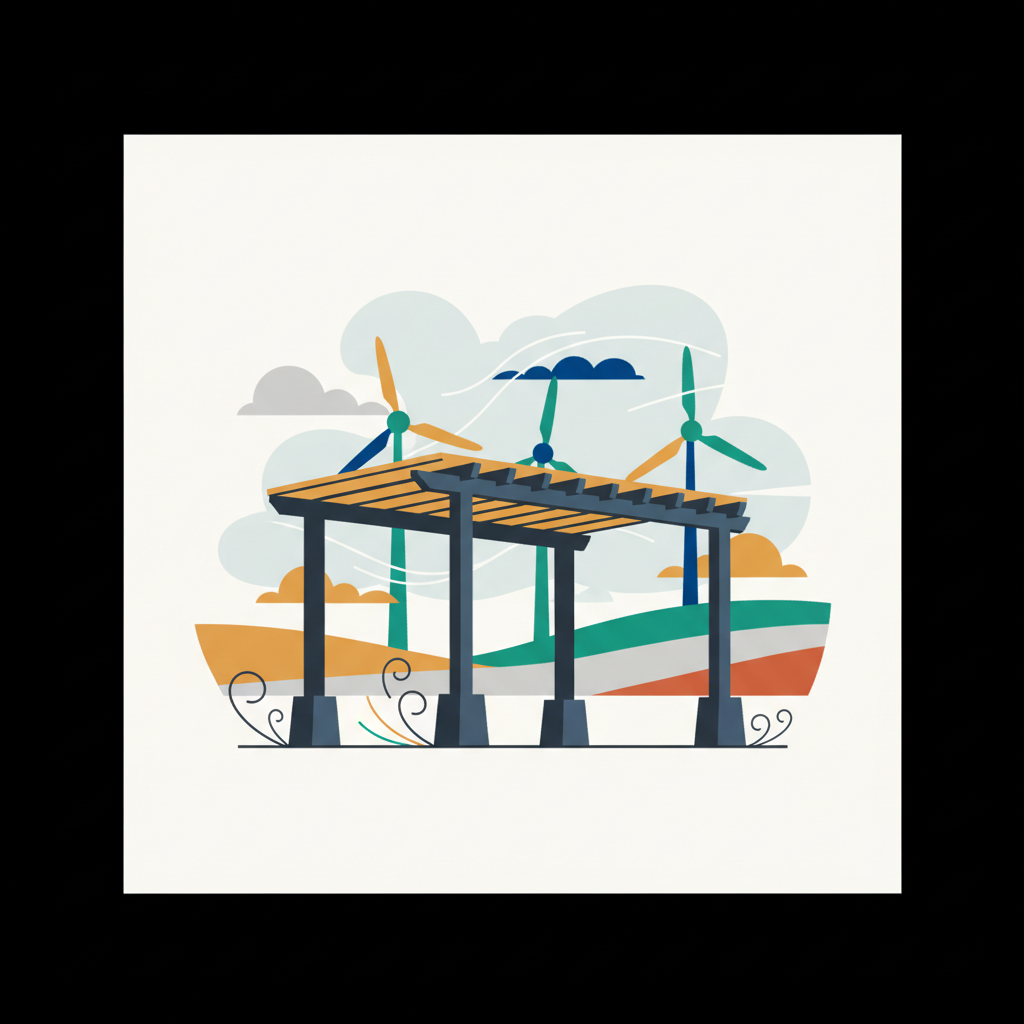 Illustration for Essential Guide: Choosing Stable Freestanding Pergola Kits for High Wind Regions