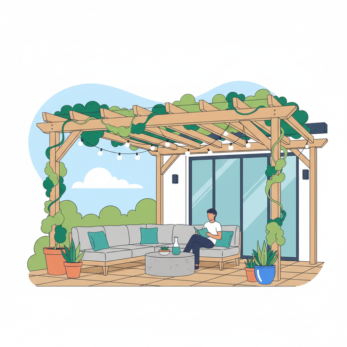 Illustration for Unveiling Top DIY Pergola Trends: Stylish and Easy Outdoor Living Upgrades for Homeowners
