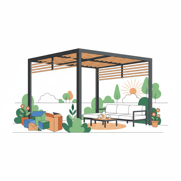 Illustration for Discover Highly-Rated DIY Pergola Kits for Seamless Backyard Transformation