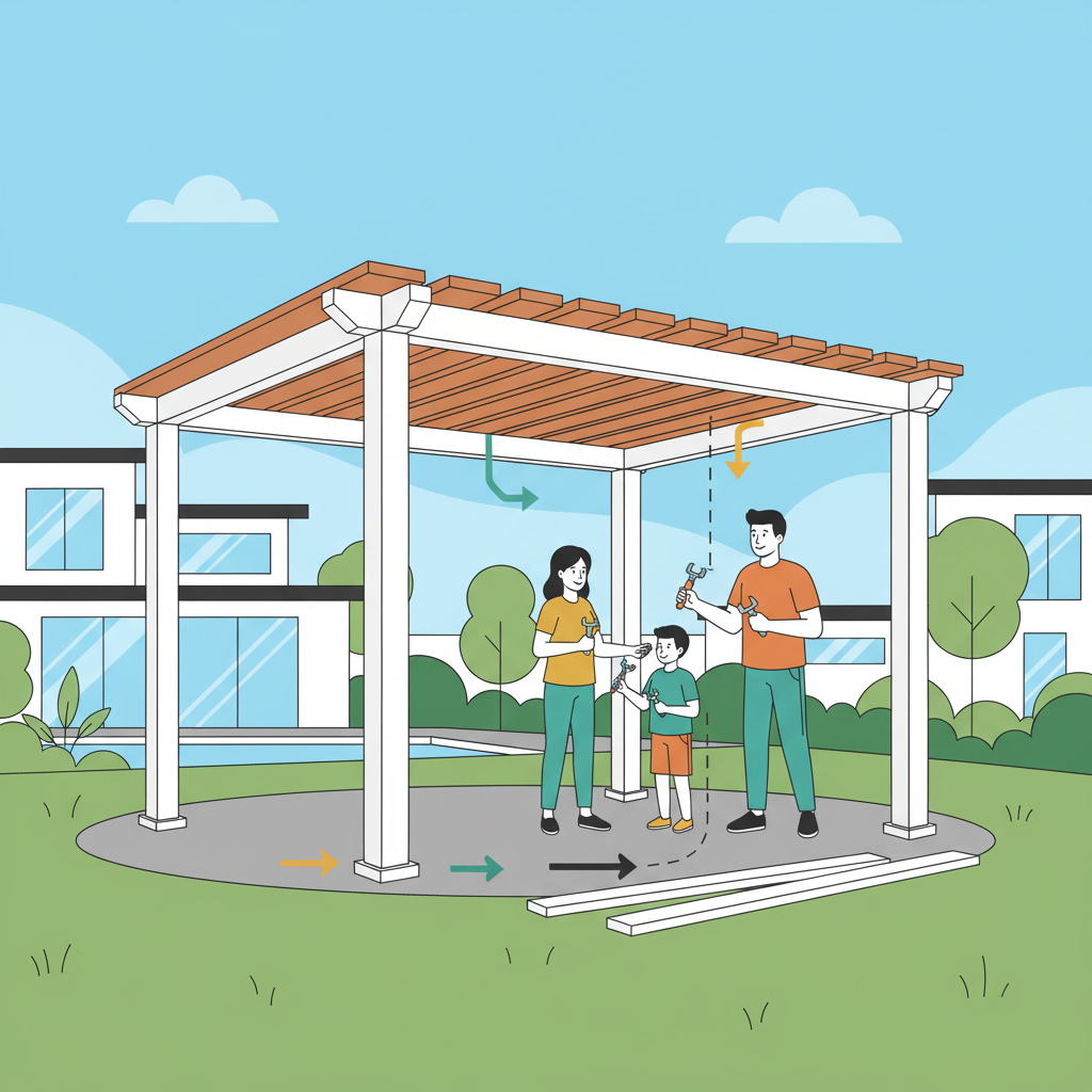 Illustration for Transform Your Backyard: The Best Freestanding DIY Pergola Kits for Easy Installation