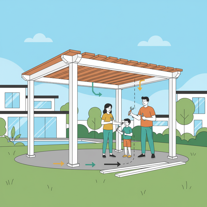 Illustration for Transform Your Backyard: The Best Freestanding DIY Pergola Kits for Easy Installation