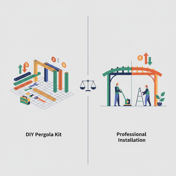 Illustration for DIY Pergola Kit vs. Professional Installation: Uncovering True Costs and Benefits