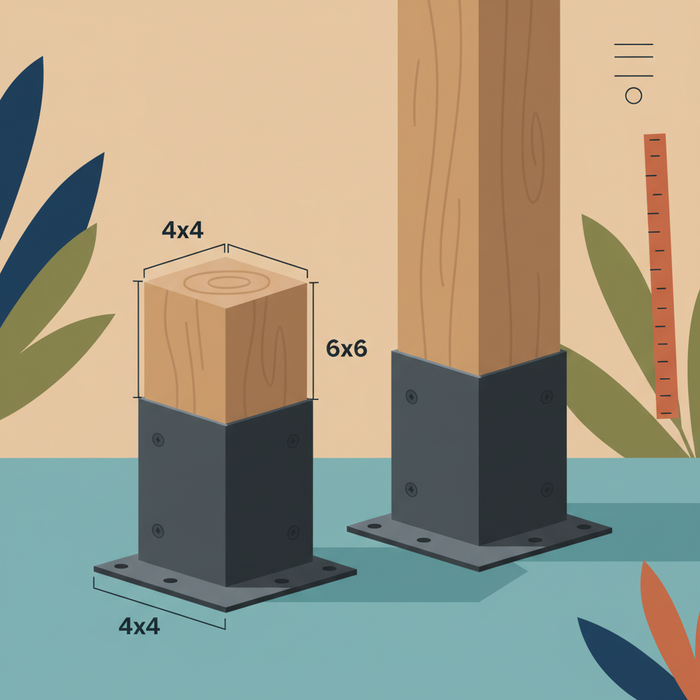 Illustration for 4x4 vs 6x6 Pergola Brackets: How to Choose the Right Size for Your DIY Project