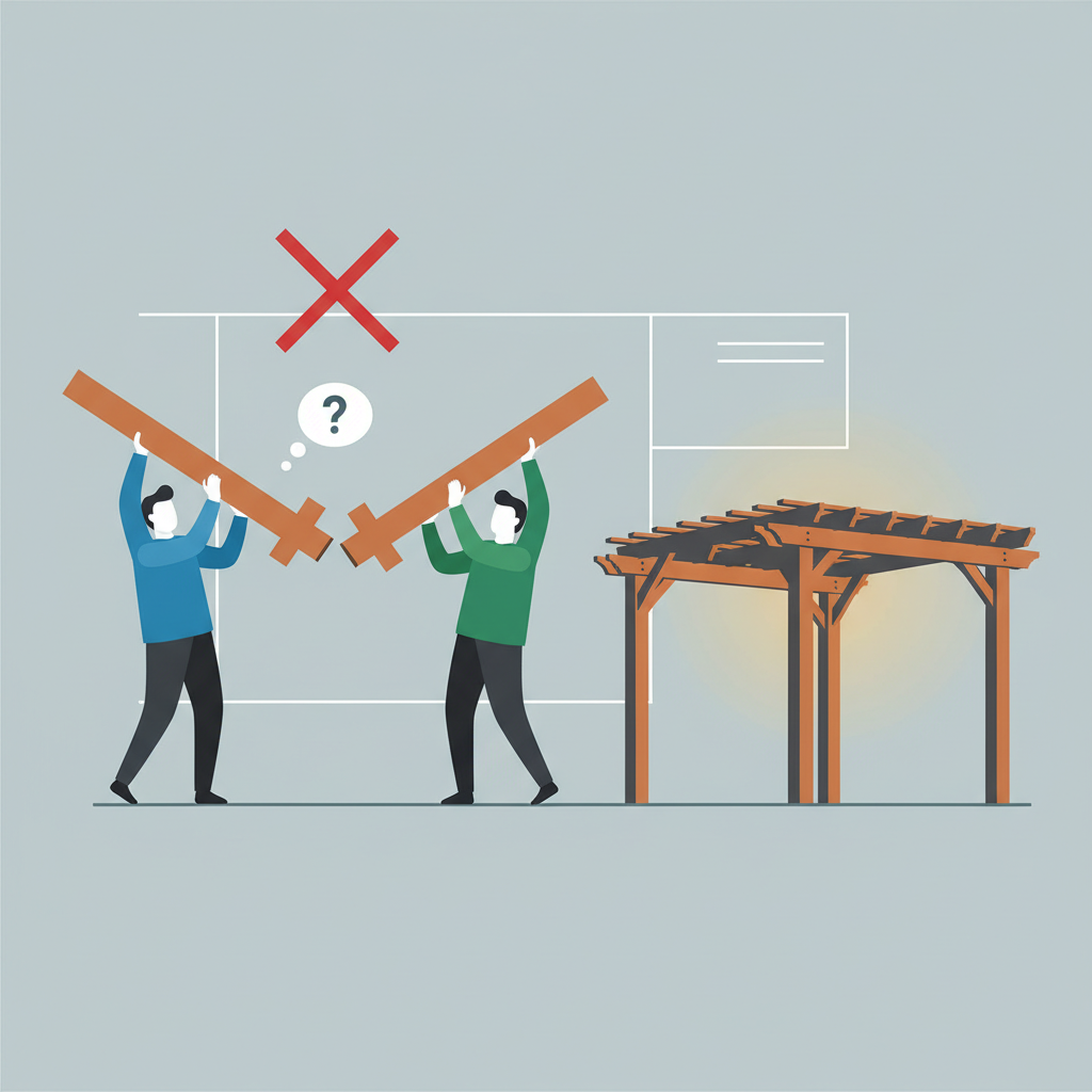 Illustration for Avoid These Common Mistakes When Assembling Your DIY Pergola Kit