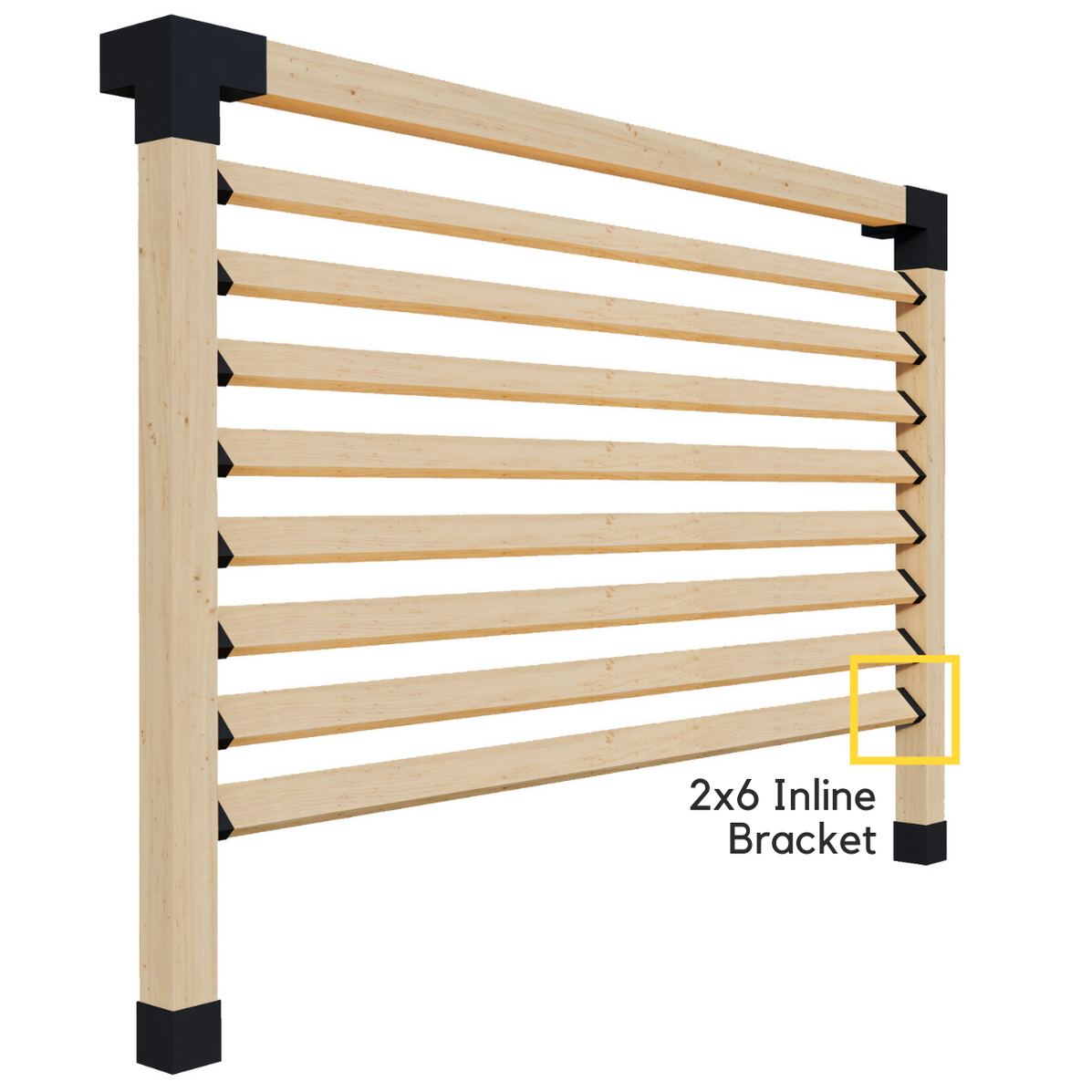 Universal 2x6 Inline Roof Rafter Bracket (14-Gauge Steel, Made in the