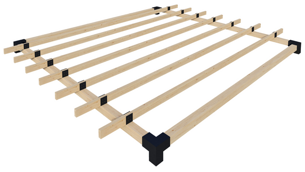 2x4 Rafters Atop Beams Roof Kit