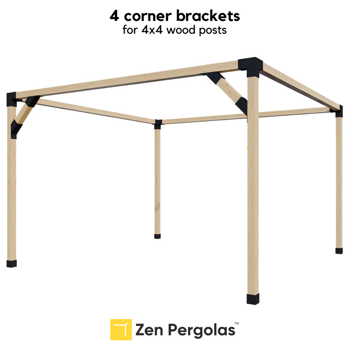 Pergola Corner Supports Kit for 2 to 24 Corners (4x4 Wood Size)