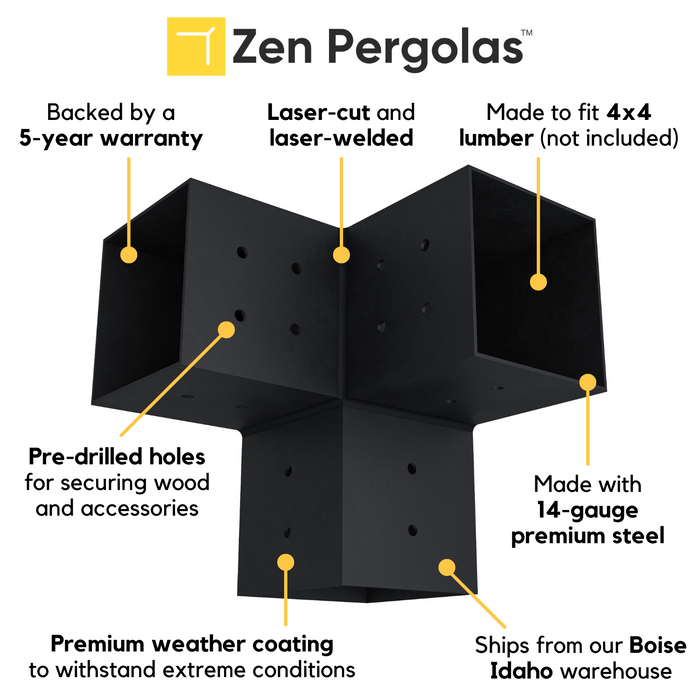 4339 - Bracket Kit for Building a Large Wood Pergola