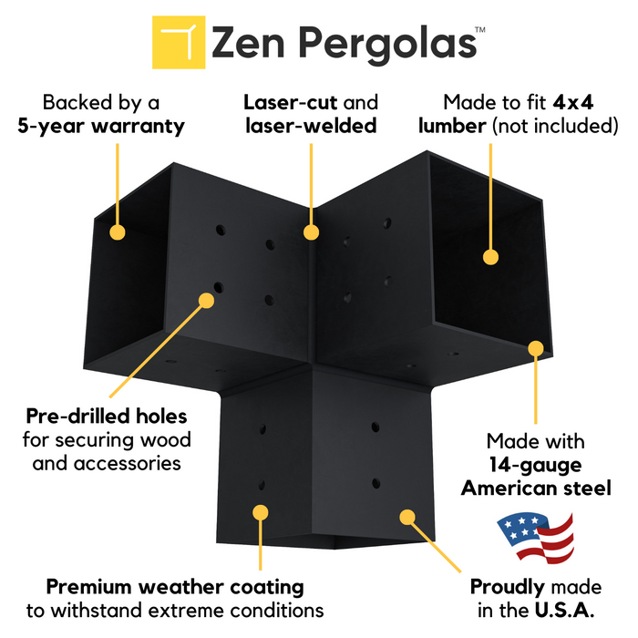 4134 - DIY Kit for a 4x4 Wood Frame Pergola