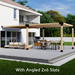 258 - Attached 10x16 pergola with medium-spaced 2x6 angled roof slats