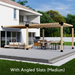 250 - Attached pergola with medium-spaced angled 2x6 roof slats