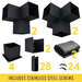 5791 - Black Steel Bracket Kit for Building a Privacy Pergola (Plus 2 Privacy Shades)