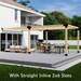 257 - Attached 10x14 pergola with medium-spaced inline 2x6 roof rafters