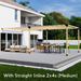 200 - Attached pergola with medium-spaced inline 2x4 roof rafters
