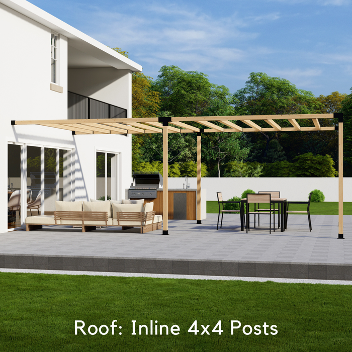 DIY Pergola Kit for an Off-House Pergola Up to 12' x 24' (4x4 Brackets)
