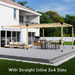 209 - Attached 10x18 pergola with medium-spaced inline 2x4 roof rafters