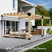 351 - Attached 14x8 pergola with medium-spaced traditional 2x6 roof rafters