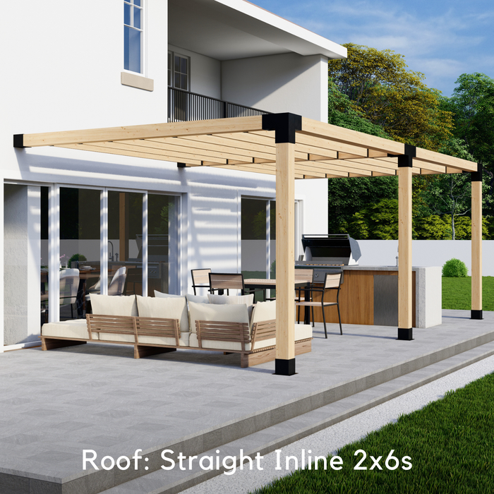 DIY Pergola Kit for a Wall-Mounted Pergola Up to 24' x 12' (6x6 Brackets)