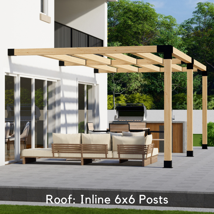 DIY Pergola Kit for a Wall-Mounted Pergola Up to 24' x 12' (6x6 Brackets)