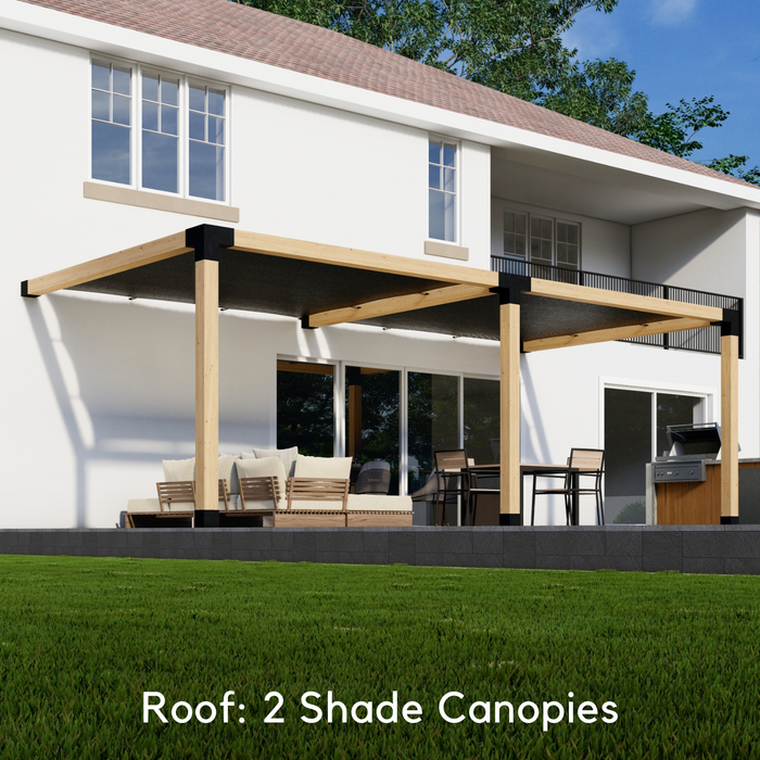 DIY Pergola Kit for a Wall-Mounted Pergola Up to 24' x 12' (6x6 Brackets)