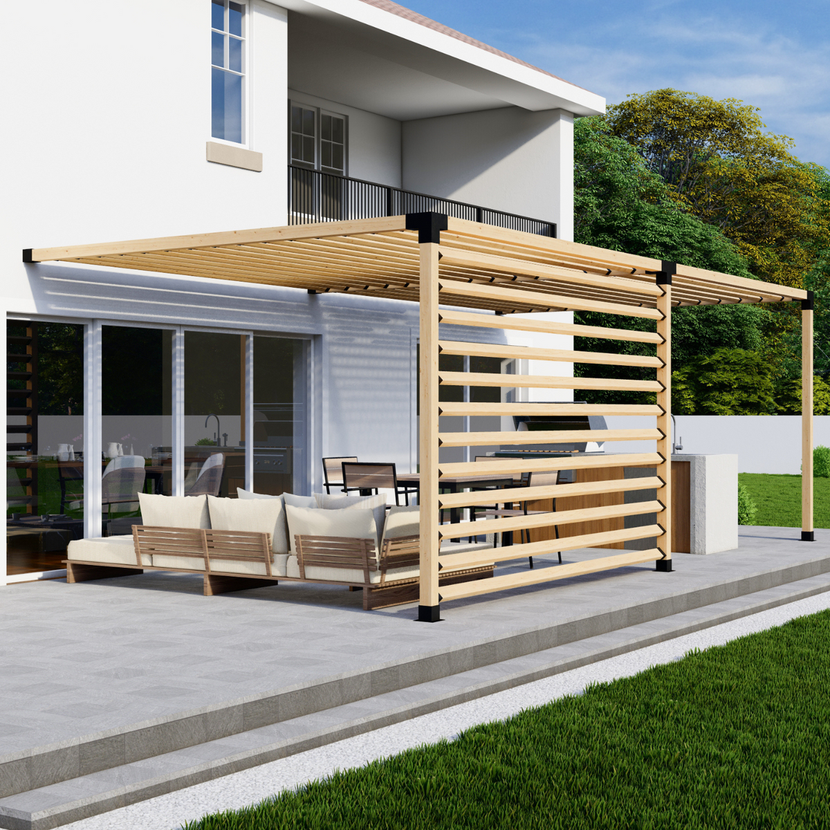 sana@さん専用　木製パーテーション窓付グリー150cmスタンド付 Kit for Wall-Mounted One-Side Pergola - 20% Off