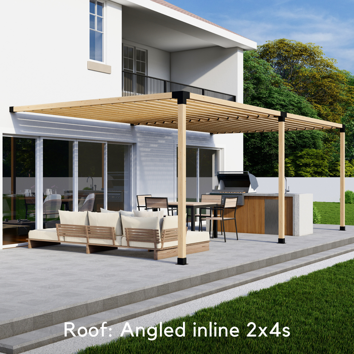 DIY Pergola Kit for a Wall-Mounted Pergola Up to 24' x 12' (4x4 Brackets)