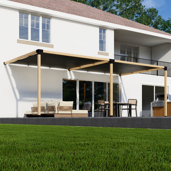 Up to 24' x 12' Attached Pergola with 2 Canopies