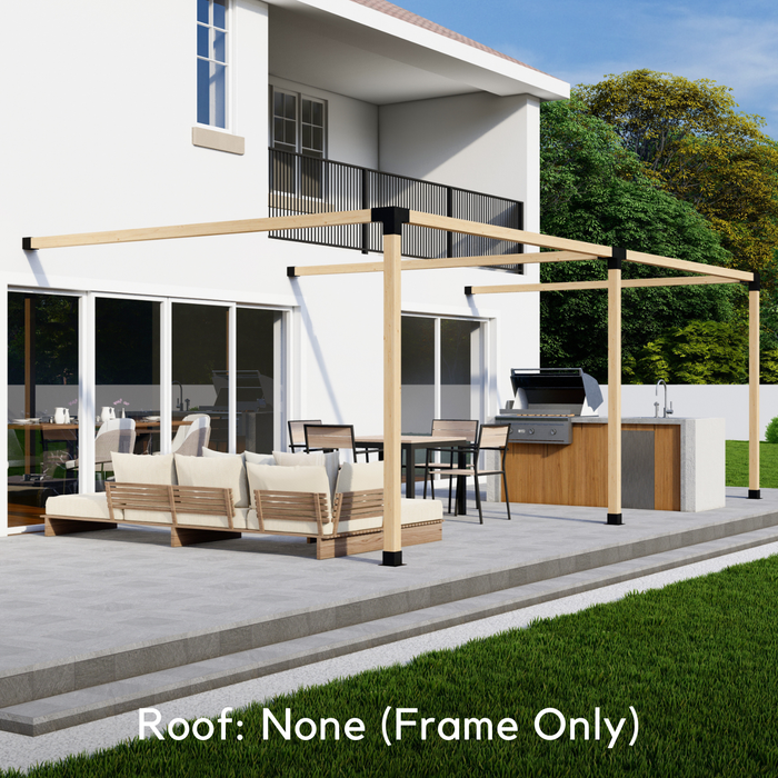 DIY Pergola Kit for a Wall-Mounted Pergola Up to 24' x 12' (4x4 Brackets)