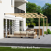 317 - Attached 24x10 pergola with medium-spaced square 4x4 roof rafters