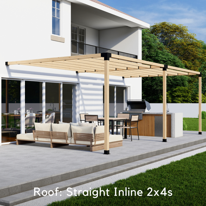 DIY Pergola Kit for a Wall-Mounted Pergola Up to 24' x 12' (4x4 Brackets)