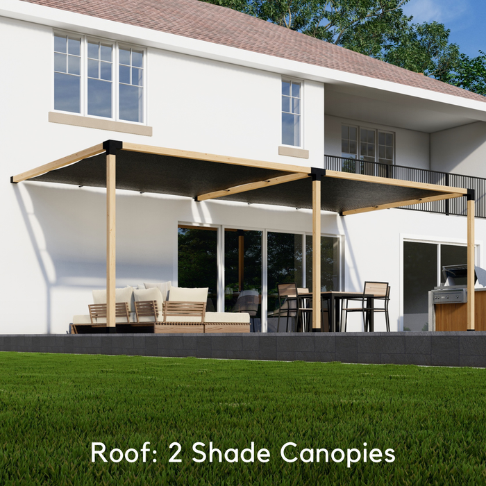 DIY Pergola Kit for a Wall-Mounted Pergola Up to 24' x 12' (4x4 Brackets)