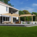 1010 - L-Shaped Pergola Attached to House