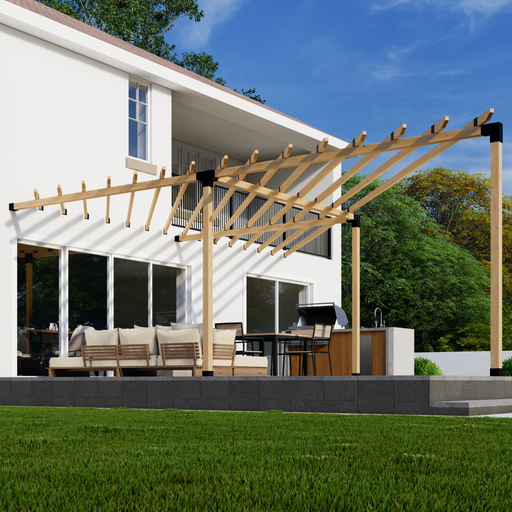 1045 - Large 3-Sided Pergola