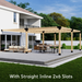 455 - 14x22 pergola attached to house with medium-spaced inline roof rafters