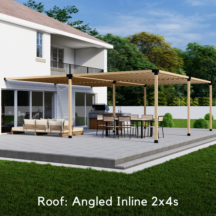 DIY Pergola Kit for an Attached Pergola Up to 24' x 24' (4x4 Brackets)