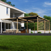 4992 - Attached Pergola With Shade Canopies